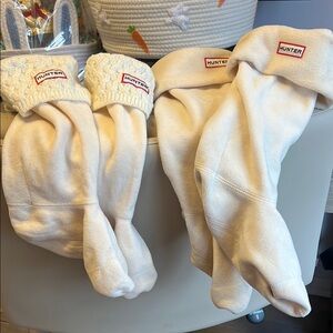 Hunter Cream Boot liner Socks